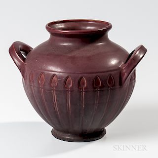 Van Briggle Pottery Handled Arrowhead Jar