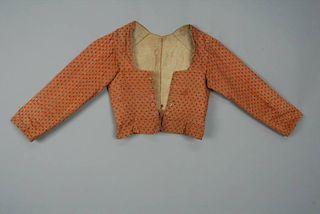 PRINTED COTTON BASQUE, FRENCH, LATE 18th C.