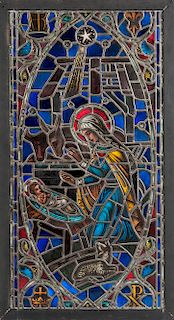 Burnham Studios Nativity Stained Glass Window