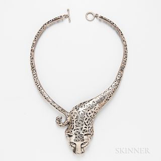 Emilia Castillo Sterling Silver Jaguar Necklace