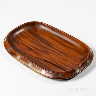 William Spratling Brazilian Rosewood and Sterling Silver Tray
