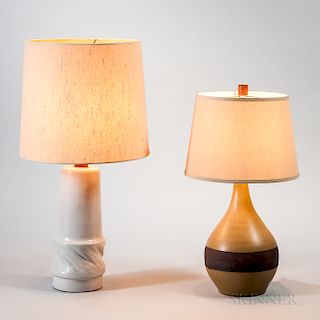 Two Gordon and Jane Martz for Marshall Studios Ceramic Table Lamps