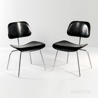 Two Ray and Charles Eames for Herman Miller Metal Lounge Chairs (LCM)