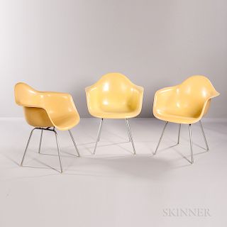 Three Ray and Charles Eames for Herman Miller Shell Armchairs