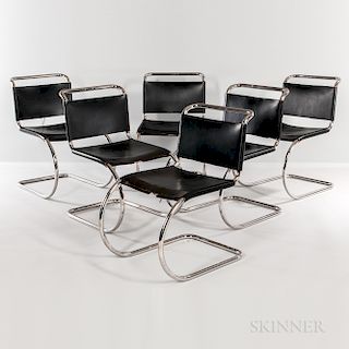 Six Mies van der Rohe for Knoll International MR533 Chairs