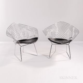 Two Harry Bertoia for Knoll International Diamond Chairs