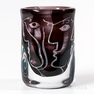 Ingeborg Lundin for Orrefors "Ariel" Art Glass Vase