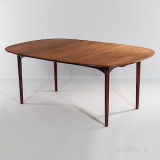 Solid Teak Dining Table with Two Leaves