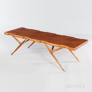 Ico and Luisa Parisi for Singer & Sons Walnut and Brass Coffee Table