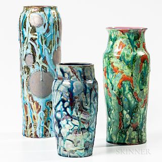 Three Paul Katrich Studio Pottery Vases