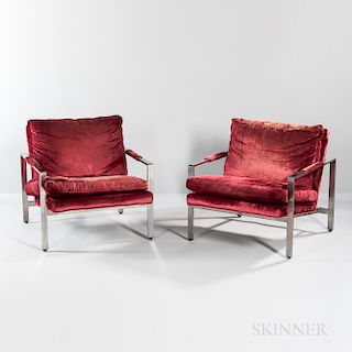 Two Milo Baughman for Thayer Coggin Lounge Chairs