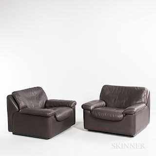 Two DeSede Leather Lounge Chairs