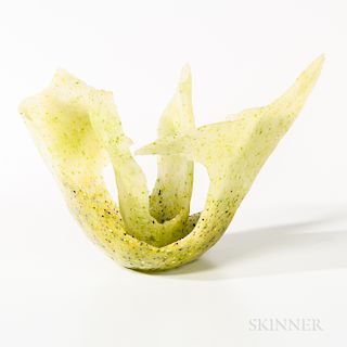 Etsuko Nishi Kiwi Fruit   Art Glass Sculpture
