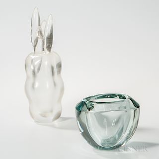 Yoshihiko Takahashi Contemplation Bowl   and Pods   Art Glass Sculptures
