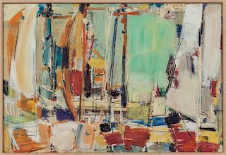 Vaclav Vytlacil (American, 1892-1984)  Harbor Scene, Martha's Vineyard