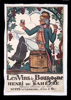 Vins De Bourgogne by Guy Arnoux Original Poster