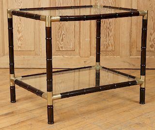 FAUX BAMBOO OCCASIONAL TABLE MANNER BILLY HAINES