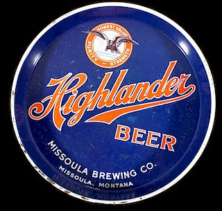 Missoula Brewing Co. Highlander Beer Tray Montana