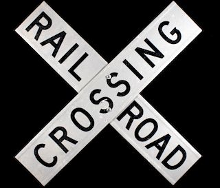 Aluminum Reflective Railroad Crossing Sign