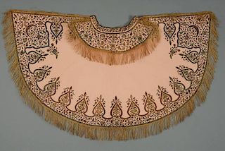 CAPE with METALLIC EMBROIDERY, LATE 19th - EARLY 20th C.