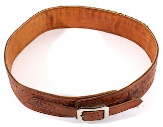 Jack Connolly Leather Tooled Ammo Belt