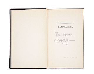 LIBRO FIRMADO DE LA TERCER NOVELA DE: García Márquez, Gabriel.  La Mala Hora. México: Editorial Diana, 1989.