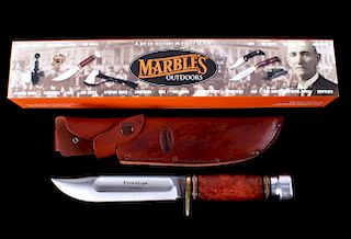 Marble's 9" Ideal 2004 Prototype Burl Handle Knife