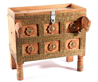 19th Century Hand Crafted Afghan Grain Chest