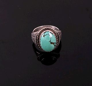 Navajo Sterling Silver and Turquoise Ring