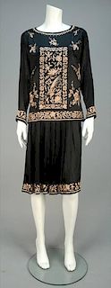 EMBROIDERED DAY DRESS, 1920s.
