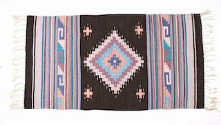 Hand Woven Zapotec Native American Wool Rug