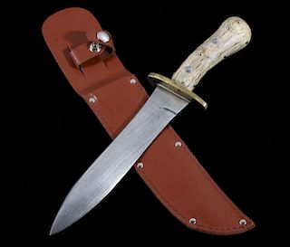 Native American Antler Handle Knife w/ Sheath