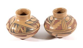 Small Acoma Polychrome Pottery Jars