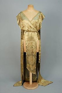 BEADED GOLD LAME OVER-DRESS, c. 1920.