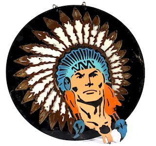 Custom Metal Native American Chief Sign
