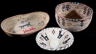 Yoruba African Tribal Hand Woven Baskets