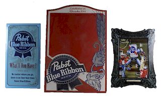 Collection of Pabst Blue Ribbon Advertising Signs