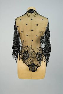 BEADED and SEQUINED SHAWL, EARLY 20th C.