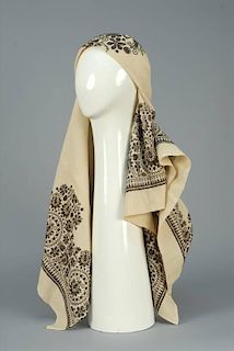 PAUL POIRET COLLECTION WOOL HEAD SCARF, 1920.