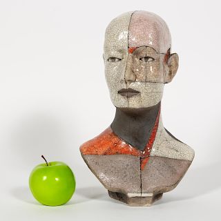 Zbigniew Chojnacki Modern Ceramic Bust, Signed