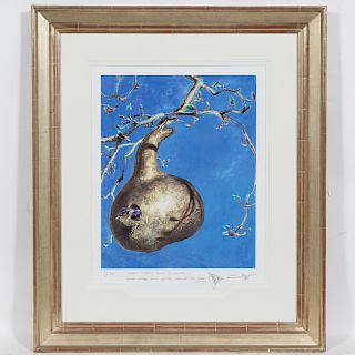Jamie Wyeth 'Gourd Tree' Signed Offset Lithograph