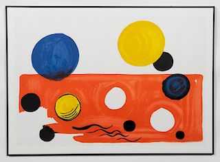 Alexander Calder Pencil Signed Litho, "Landscape"