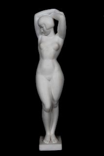 Cecil Howard Marble Sculpture of Lucy Krohg