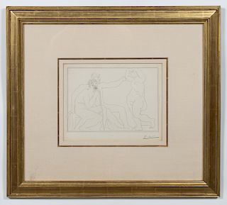 Picasso Signed Etching, "Deux Sculpteurs", Vollard