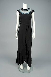 JEAN PATOU ADAPTATION EVENING DRESS, 1930s.