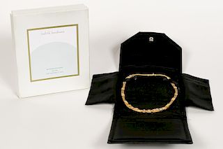 Judith Kaufman Three Tone Gold & Diamond Necklace