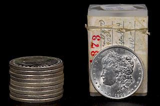Morgan 1902 $1 Silver Dollars, 10 Total