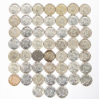 52 1964 Kennedy Silver Half Dollar Coins