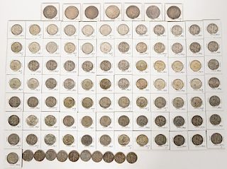 102 Total Silver $1 and Half Dollar Coins