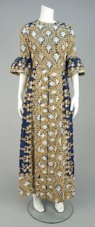 TAMBOUR EMBROIDERED RESORT DRESS, 1960s.